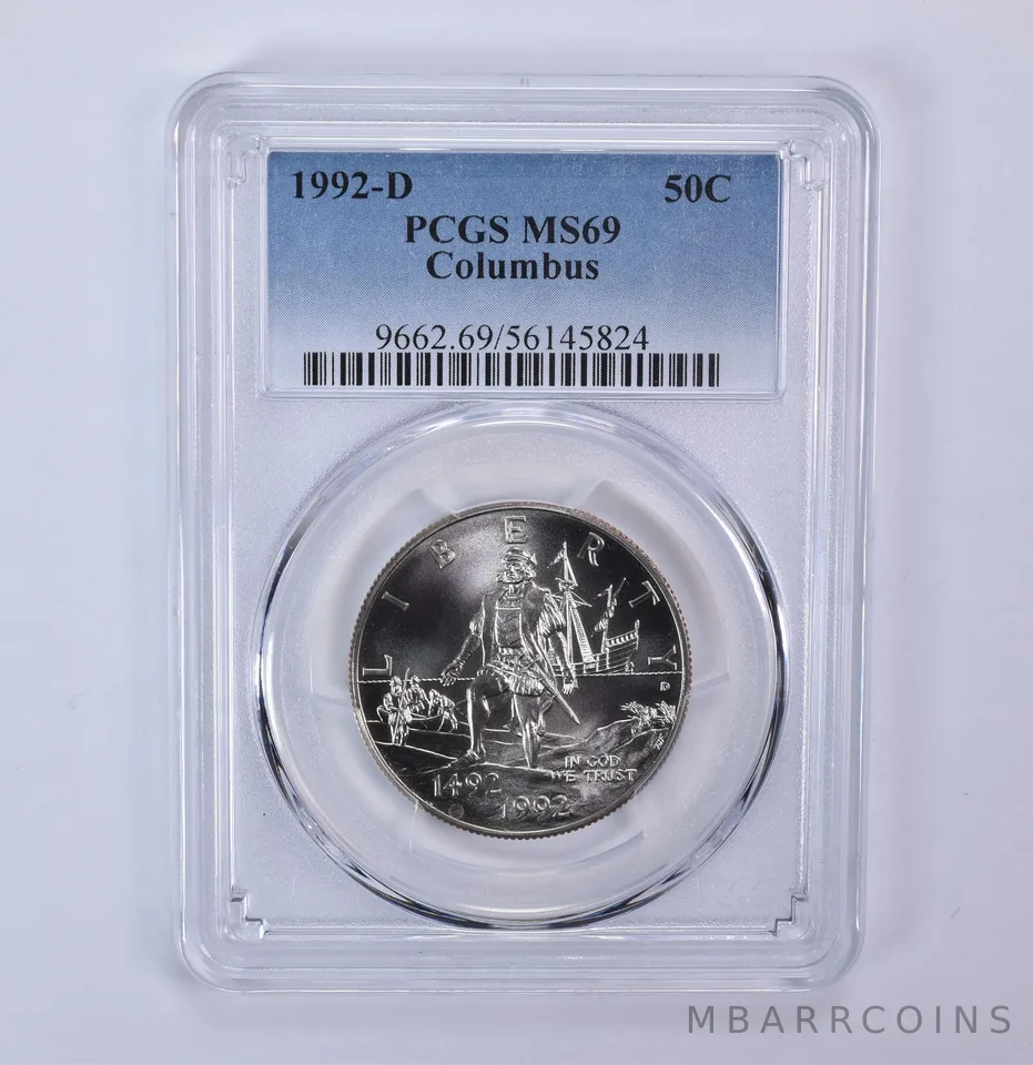 1992-D Columbus Commemorative Half Dollar MS69 PCGS