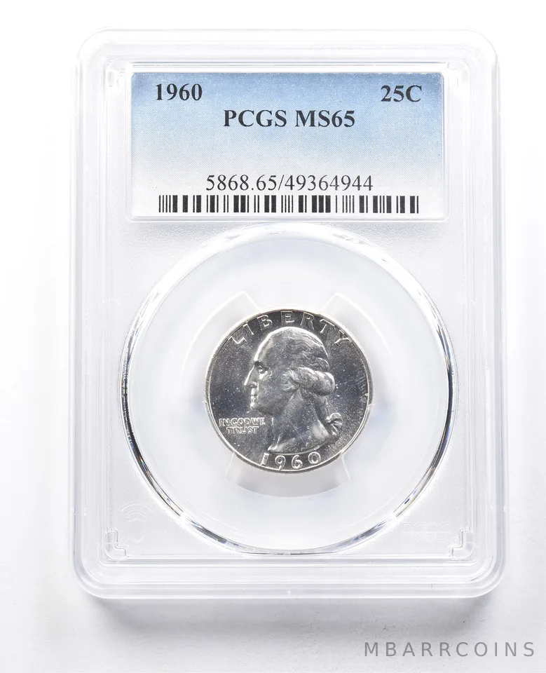 1960 Washington Quarter MS65 PCGS Type B Reverse Variety *1861