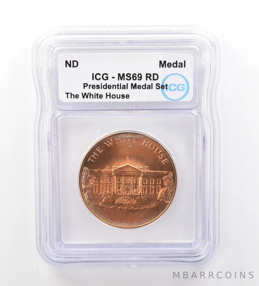 ND Presidential Medal Set White House MS69 RD ICG Beautiful Tone *2004