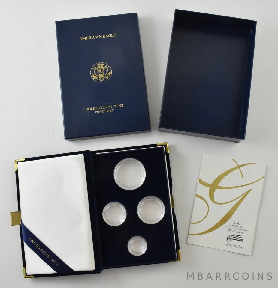 OGP 2008 Gold Eagle Proof Set 4-Coin BOX & COA - NO COINS