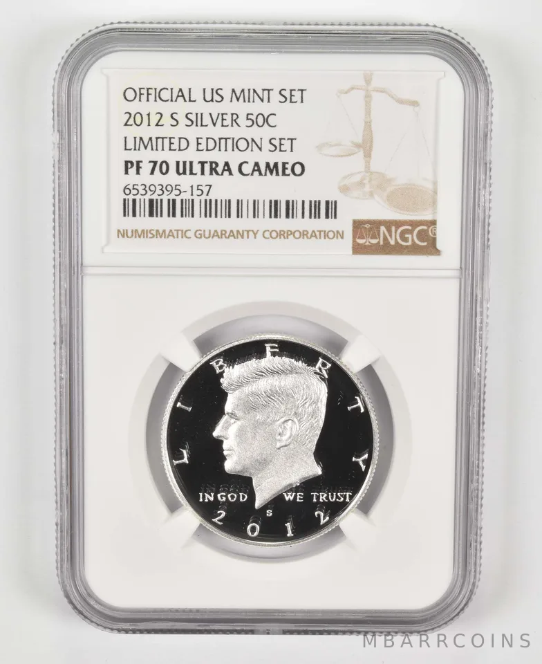 2012-S Kennedy Half Dollar Silver US Mint Limited Edition Set PF70 NGC