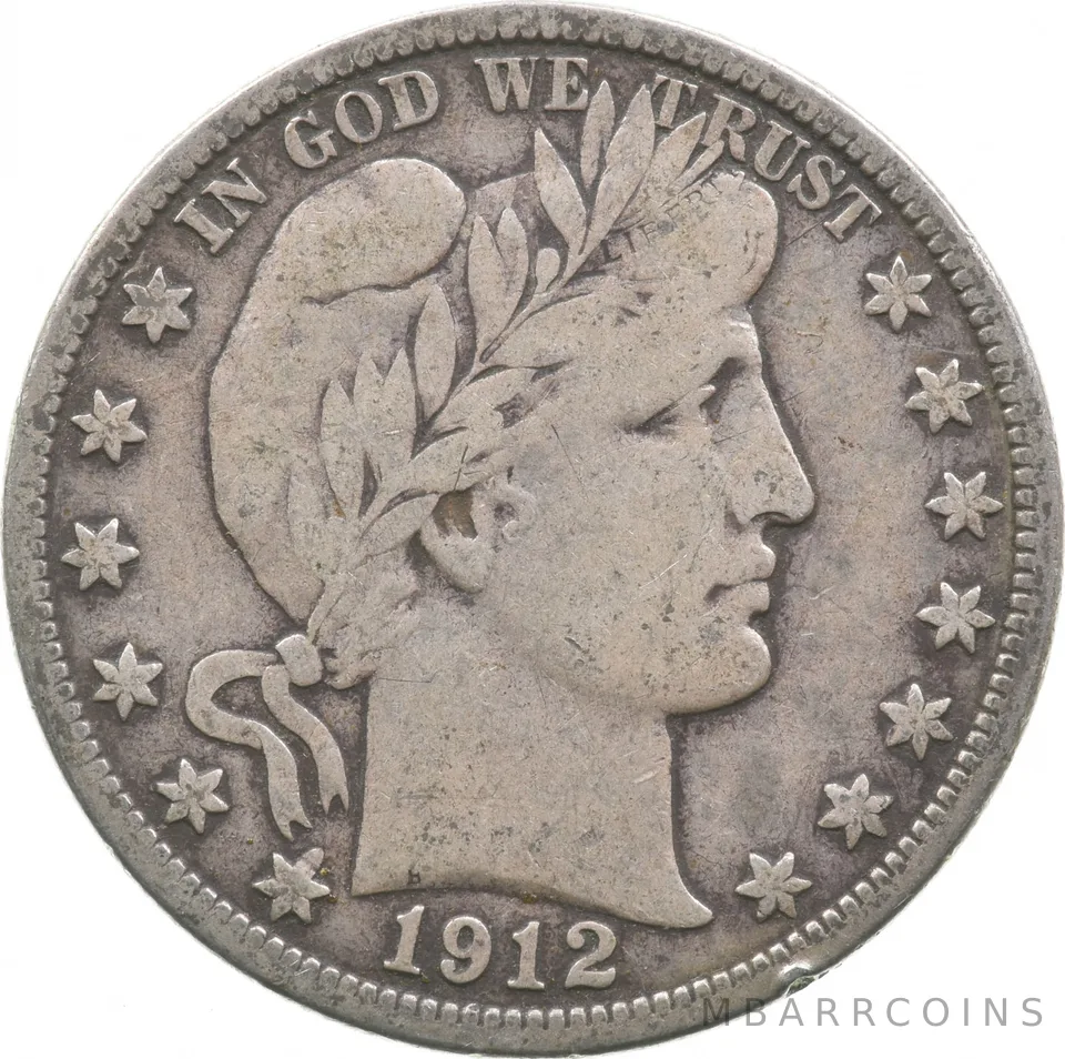 1912-D Barber Half Dollar a3799