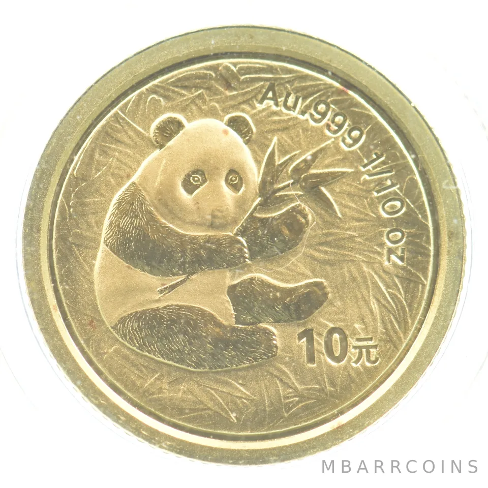2000 China 50 Yuan Gold Panda 1/10 Oz Gold Sealed *0415