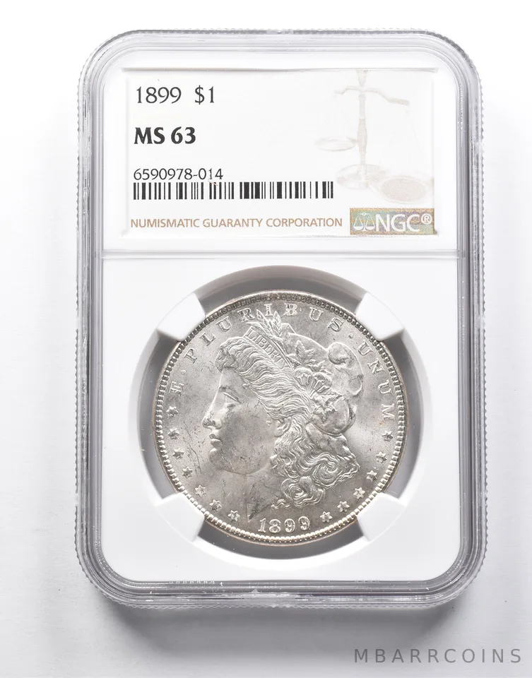 MS63 1899 Morgan Silver Dollar NGC *0095