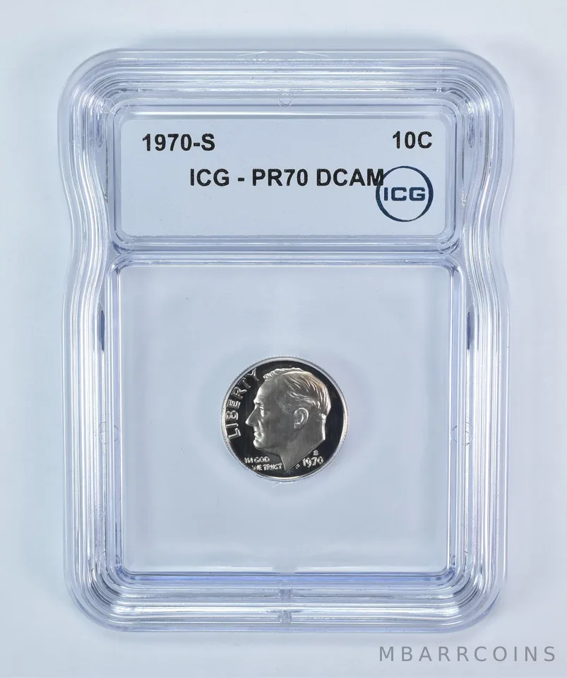 1970-S Roosevelt Dime PR70 DCAM ICG