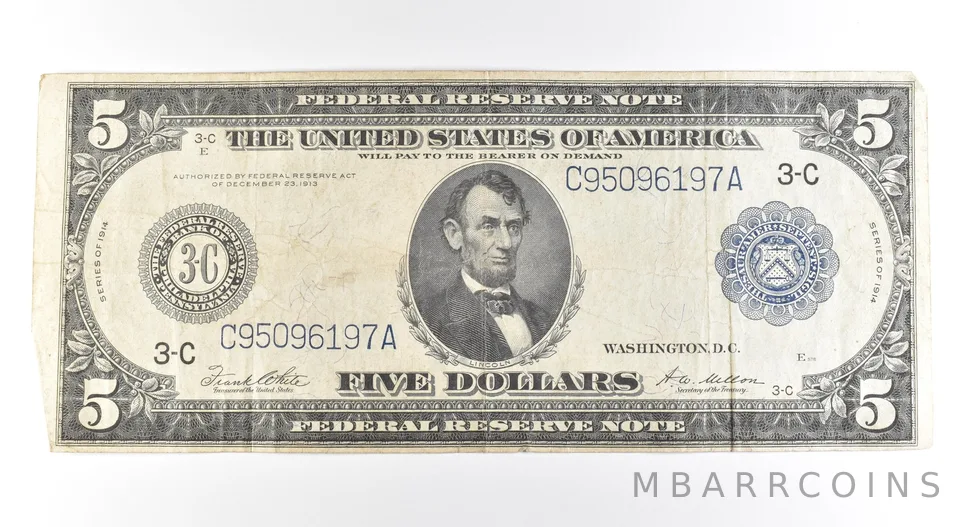 1914 Philadelphia PA FRN Large Note Blue Seal *2711