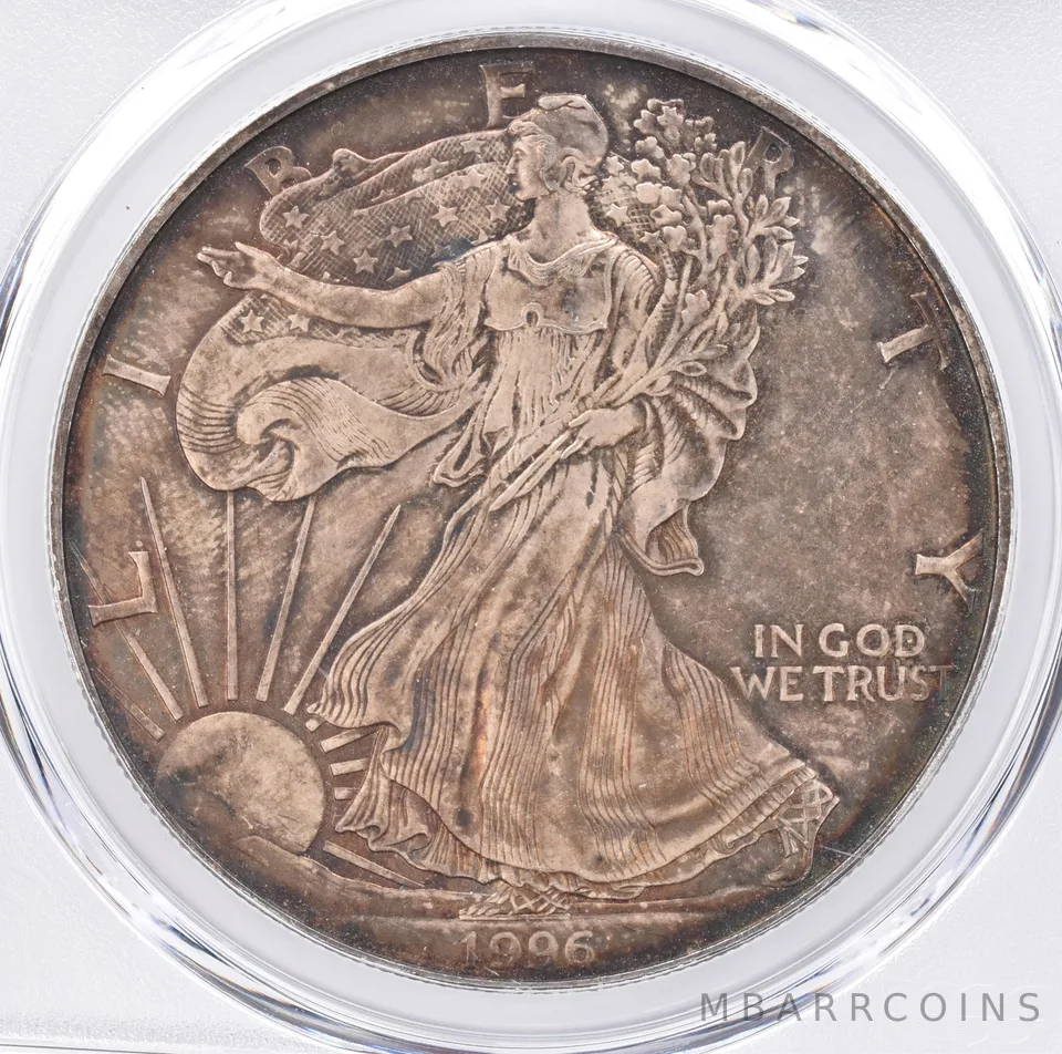 1996 American Silver Eagle MS66 PCGS Beautiful Tone *1396