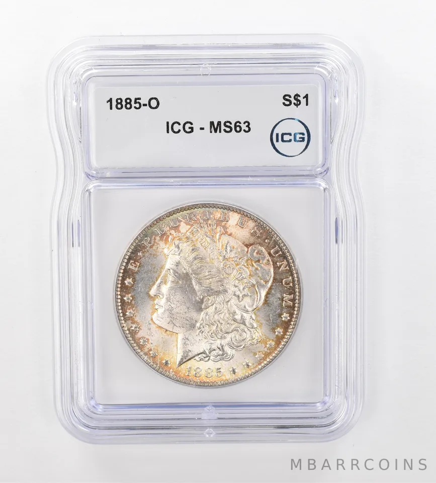 1885-O Morgan Silver Dollar MS63 ICG Beautiful Tone *0978