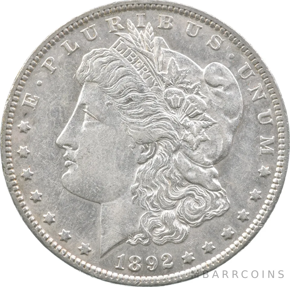 1892 Morgan Silver Dollar a5806
