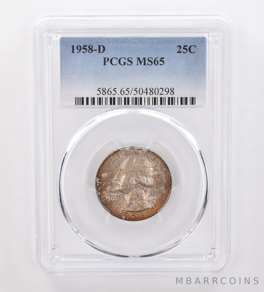 1958-D Washington Quarter MS65 PCGS Beautiful Tone *0035