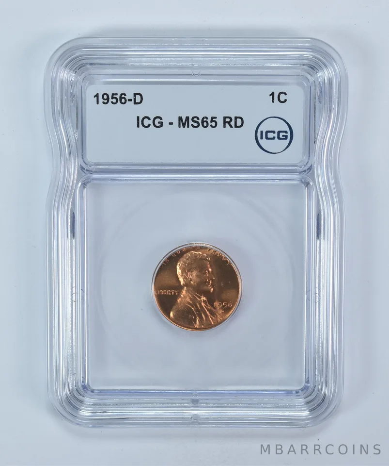 1956-D Lincoln Wheat Cent MS65 RD ICG