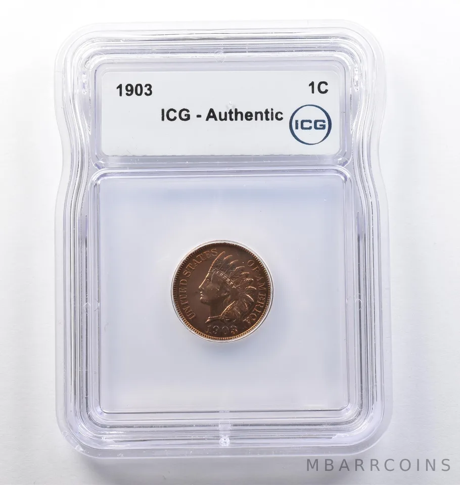 1903 Indian Head Cent Authentic ICG PROOF *0170