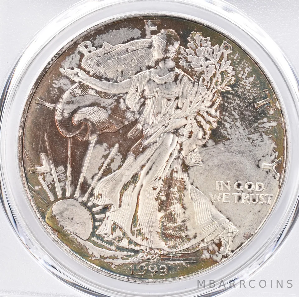1999 American Silver Eagle MS65 PCGS Beautiful Tone *1446