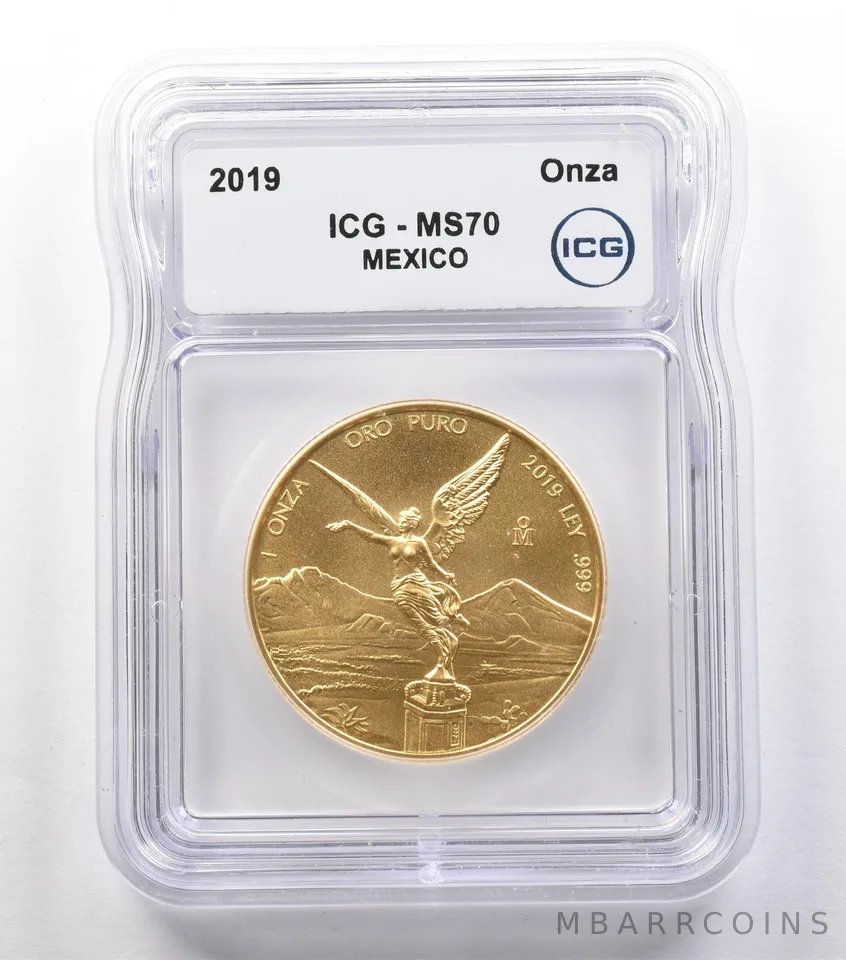 2019 Mo Mexico 1 Onza Gold Libertad MS70 ICG *2554
