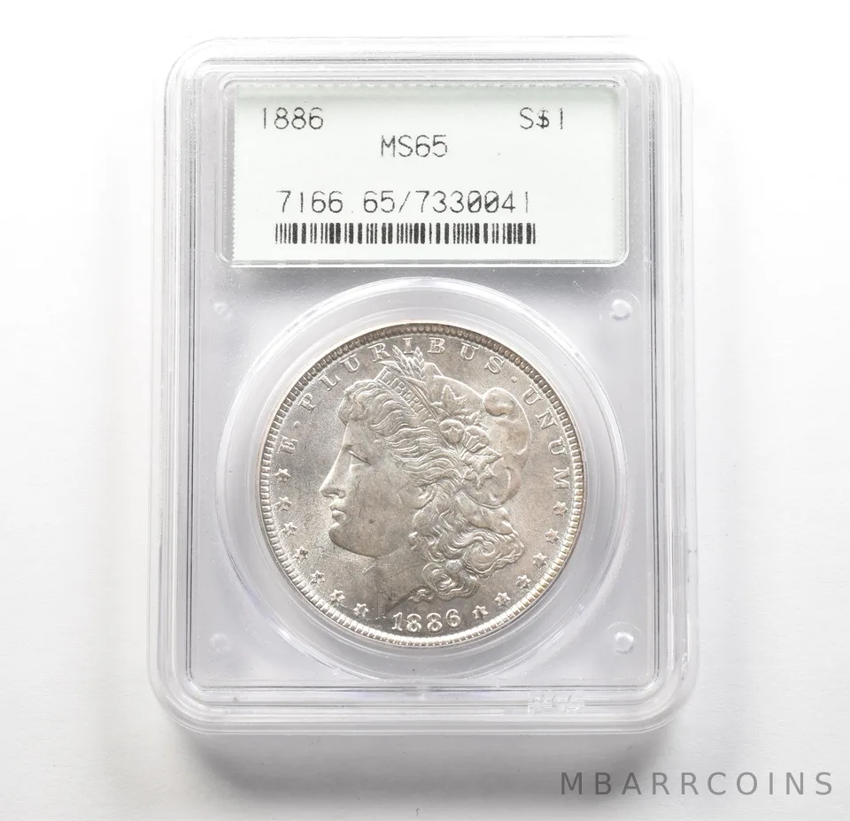 1886 Morgan Silver Dollar MS65 PCGS OGH a6280