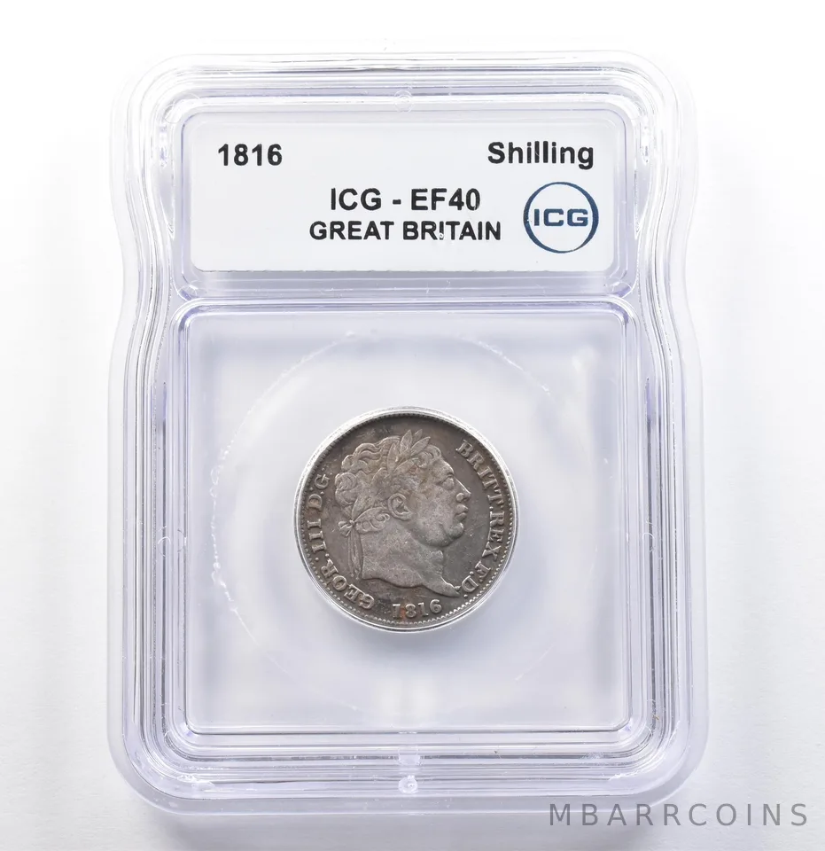 1816 Great Britain Shilling EF40 ICG *9895