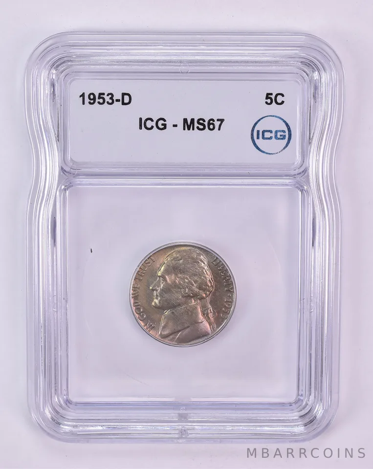 1953-D Jefferson Nickel MS67 ICG