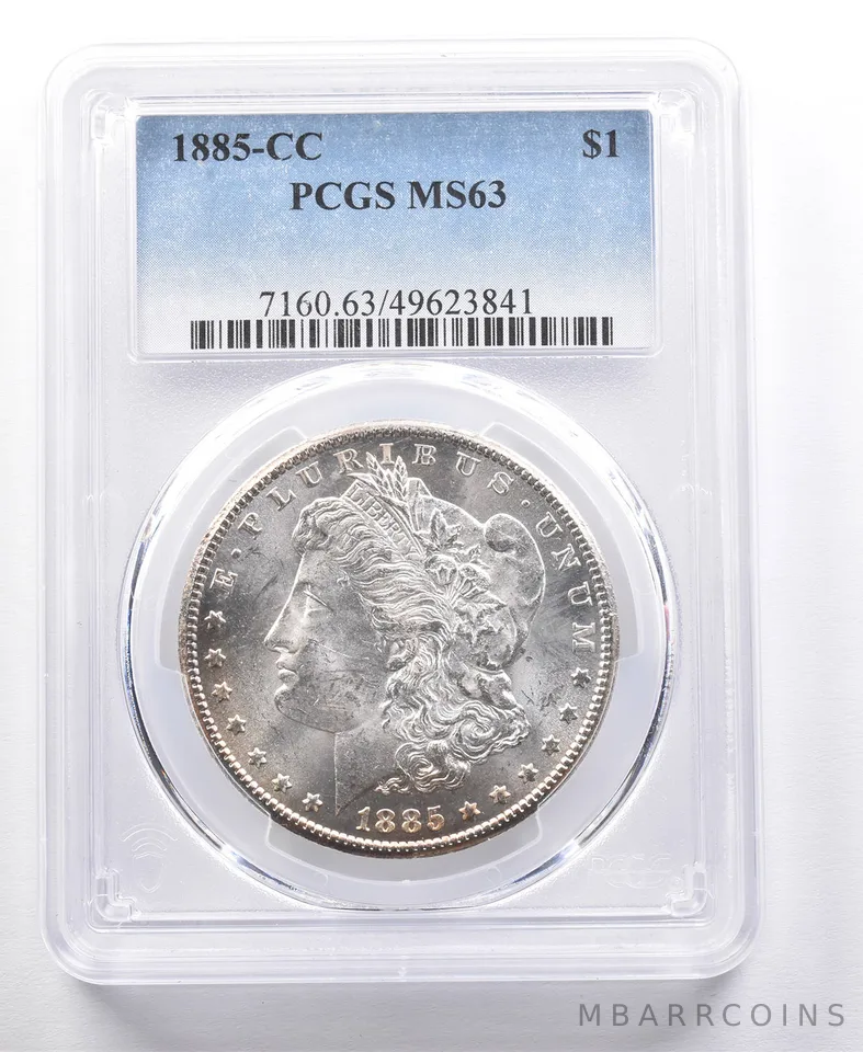 1885-CC Morgan Silver Dollar MS63 PCGS a4679