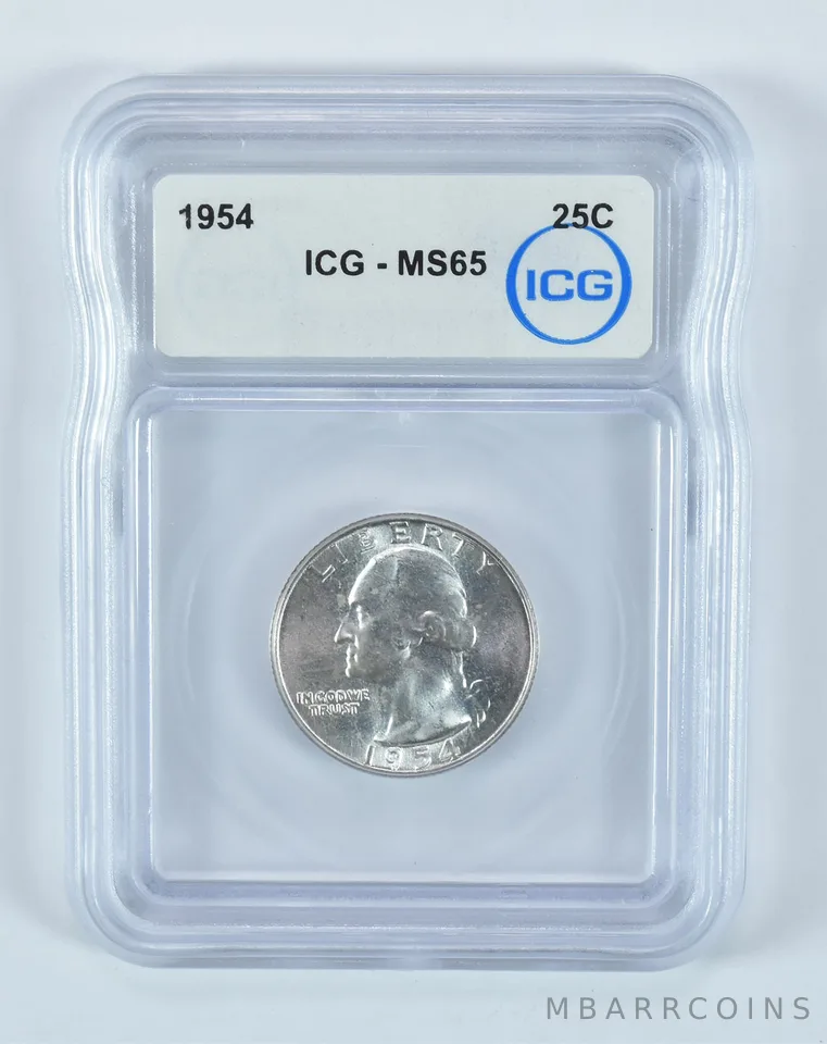 1954 Washington Quarter MS65 ICG