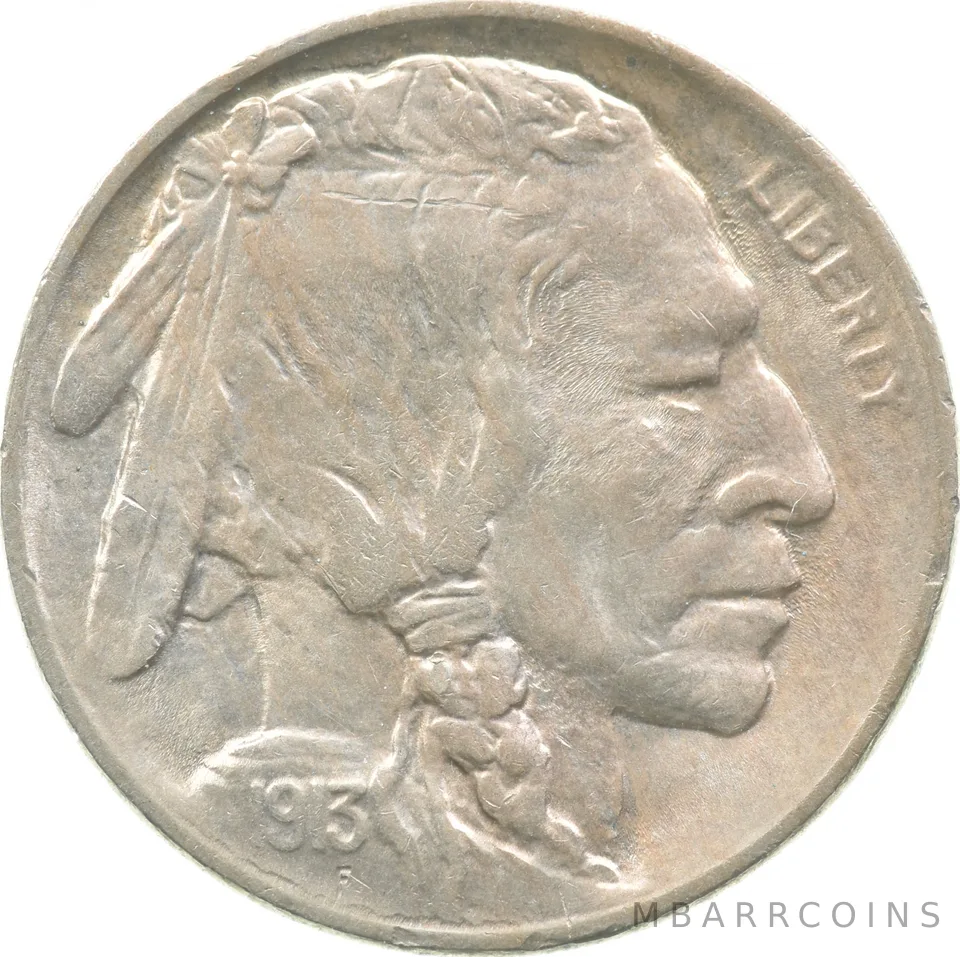 1913 Indian Head Buffalo Nickel T-1 a8969