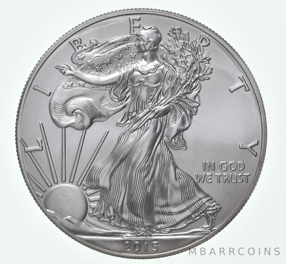 2015 Unc American Silver Eagle 1 Troy Oz .999 Fine Silver