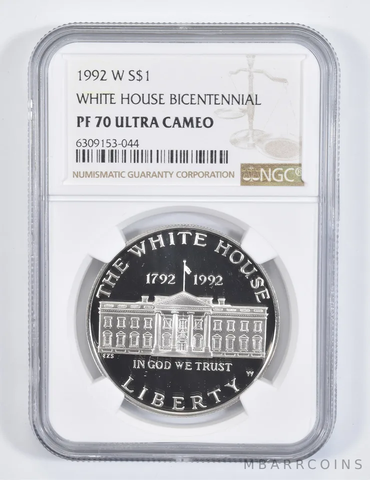 1992-W White House Commemorative Proof Silver Dollar PF70 NGC