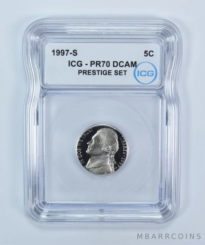 1997-S Jefferson Nickel Prestige Set PR70 DCAM ICG