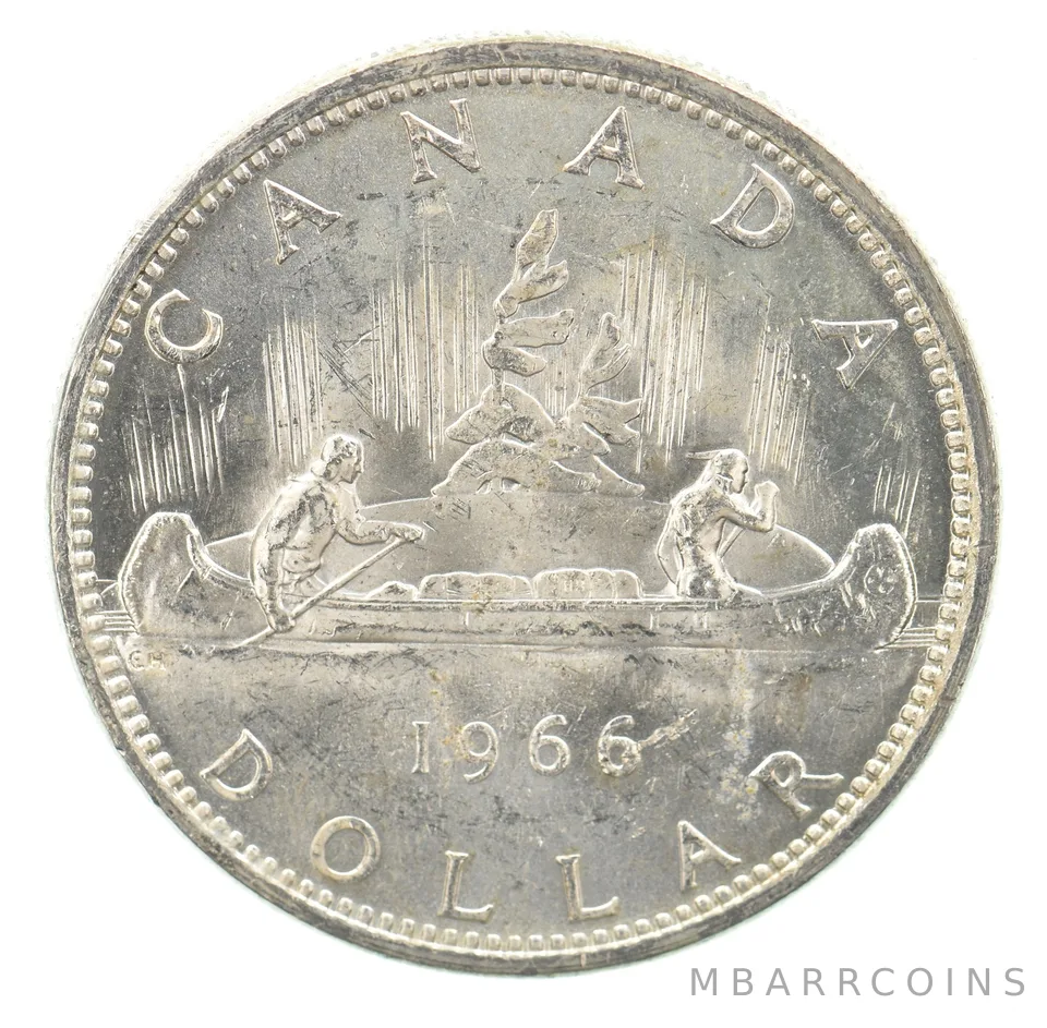 1966 Canada 1 Dollar Silver Beautiful Tone *3101