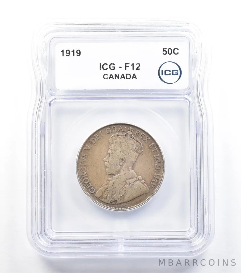 1919 Canada 50 Cents F12 ICG *5691
