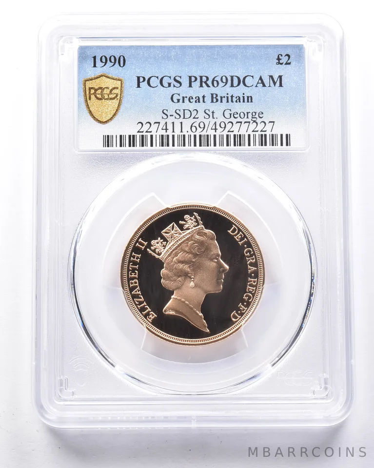 1990 Great Britain 2 Pounds Gold St George S-SD2 PR69 DCAM PCGS *0600