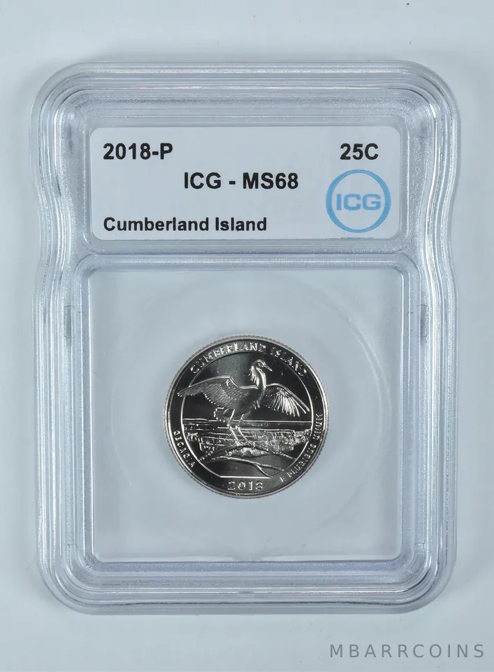 2018-P Washington Quarter ATB Cumberland Island MS68 ICG