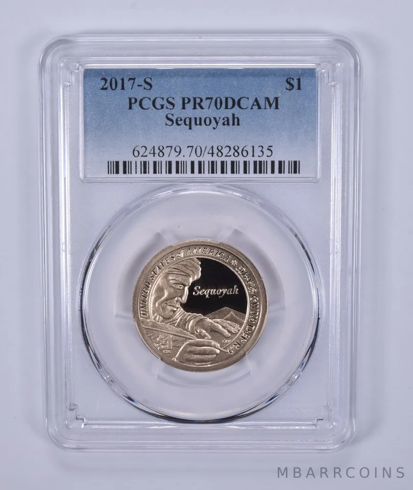 2017-S Sacagawea $1 Sequoyah PR70 PCGS