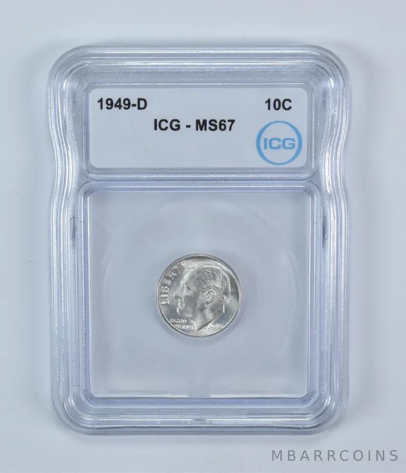 1949-D Roosevelt Dime MS67 ICG