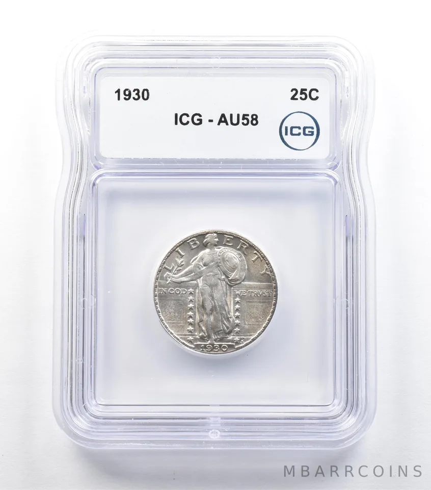 1930 Standing Liberty Quarter AU58 ICG *5035