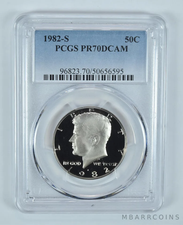 1982-S Kennedy Half Dollar PR70 DCAM PCGS Blue Label
