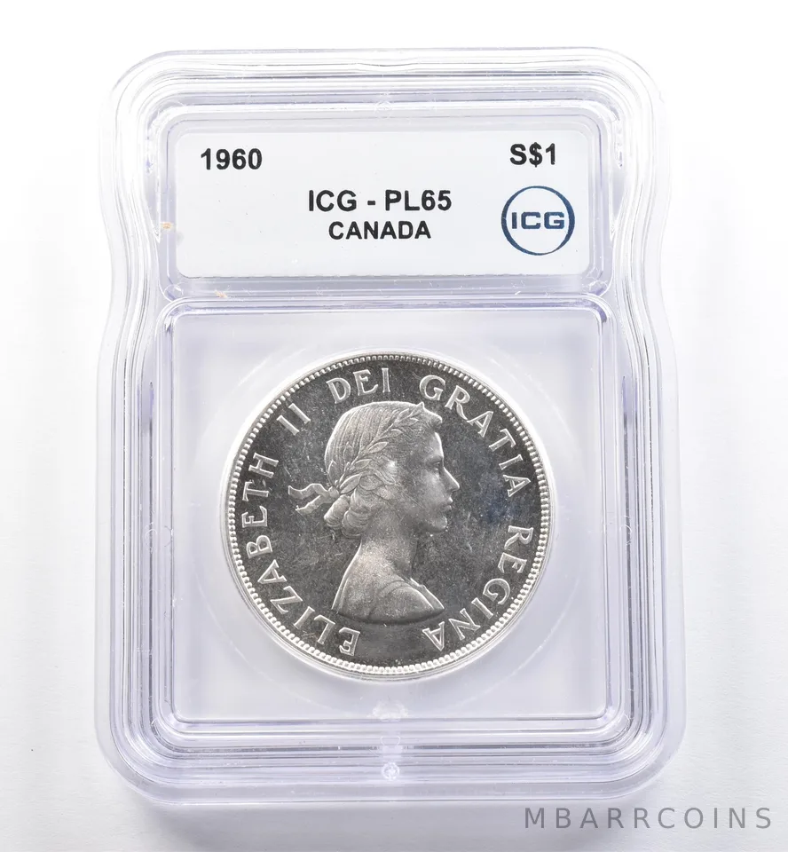 1960 Canada 1 Dollar Silver PL65 ICG *0259
