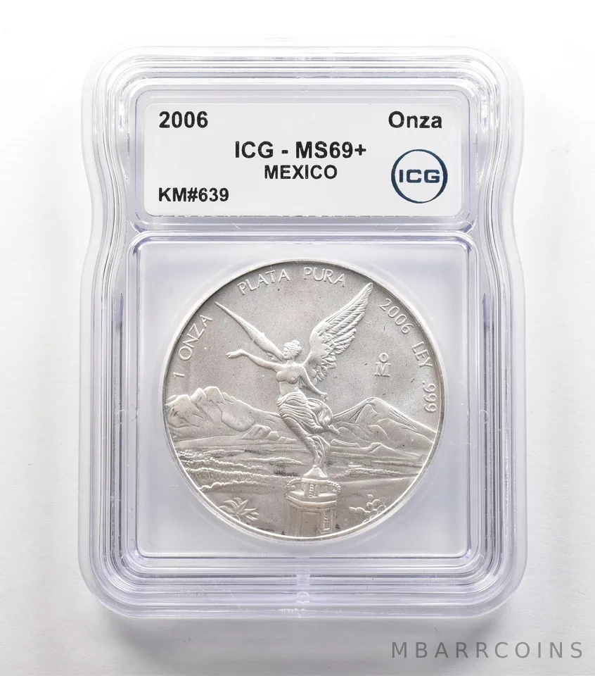 2006 Mo Mexico 1 Onza Silver Libertad KM#639 MS69+ ICG a6725