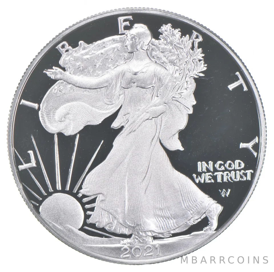 2021-S American Silver Eagle Type 2 Proof Coin 1 Oz
