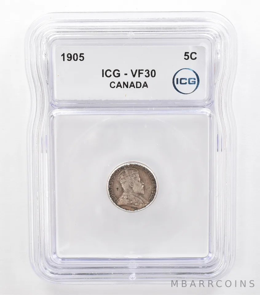 1905 Canada 5 Cents VF30 ICG Beautiful Tone *5744