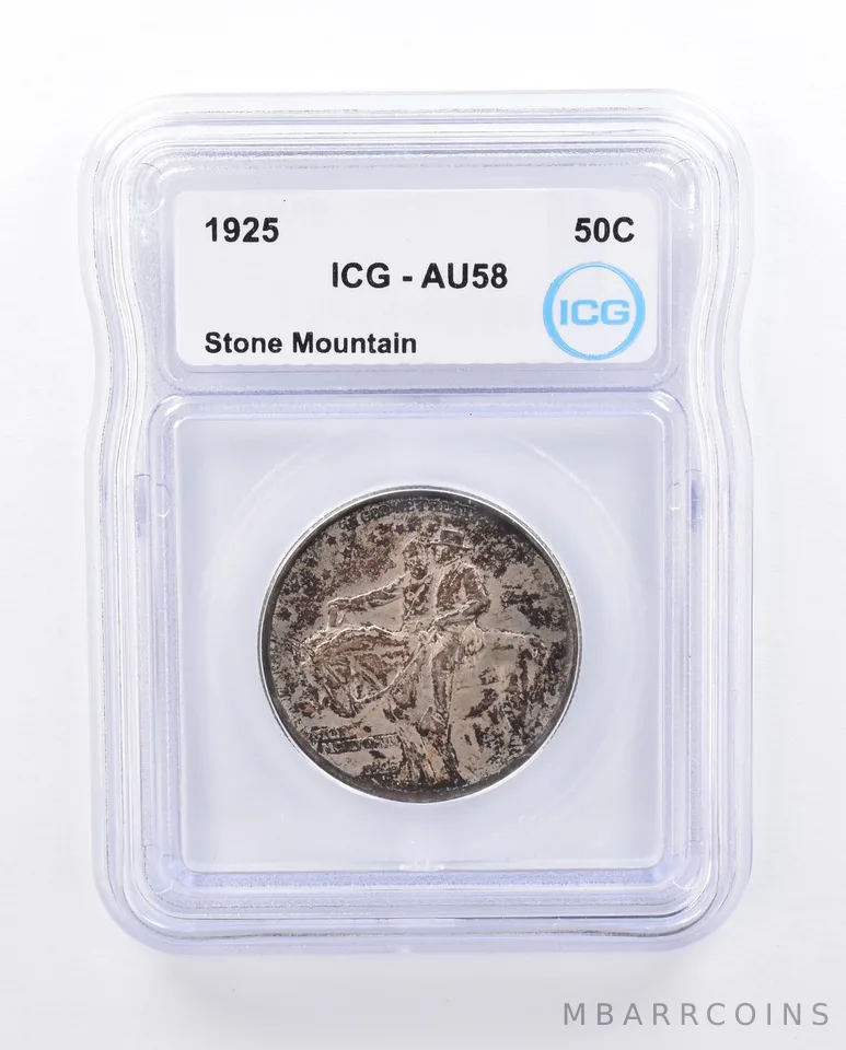1925 Stone Mountain Commemorative Half Dollar AU58 ICG Beautiful Tone *4414