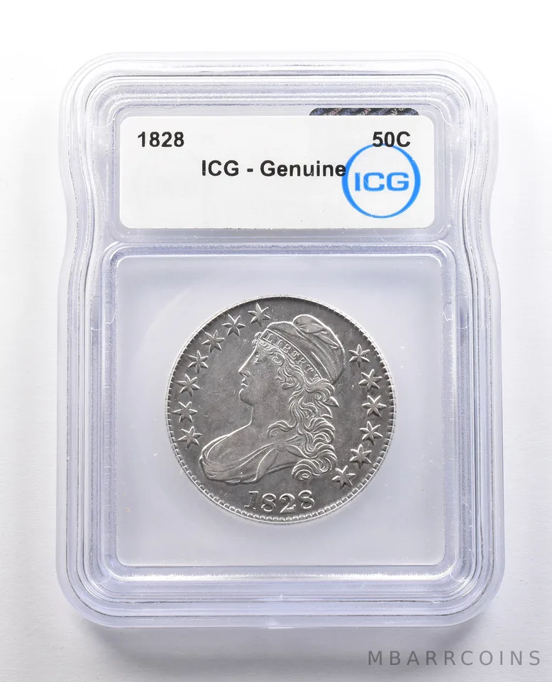 1828 Capped Bust Half Dollar Genuine ICG *1032