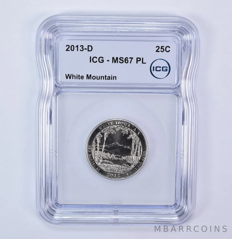 2013-D Washington Quarter ATB White Mountain MS67 PL ICG