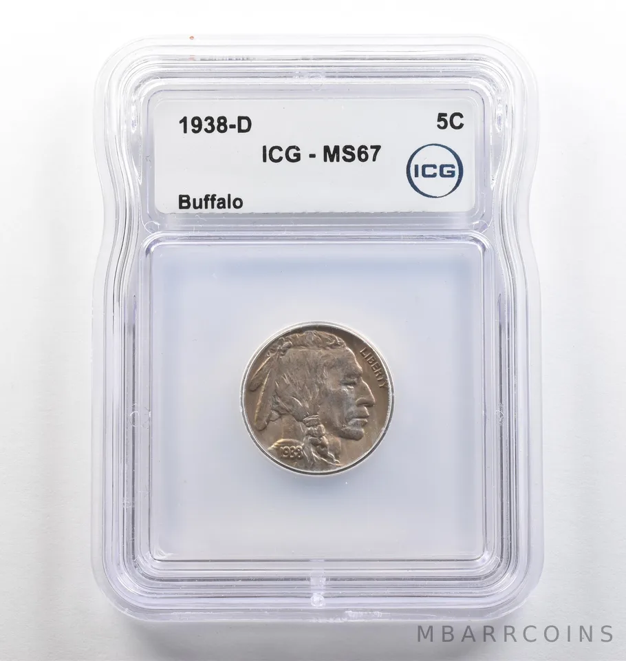 1938-D Indian Head Buffalo Nickel MS67 ICG *3999