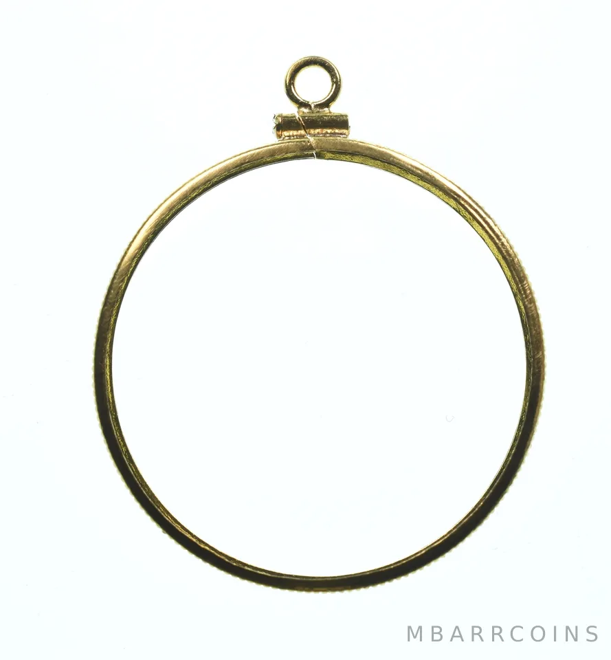 14K 32.7mm GF American Gold Eagle Coin Bezel Pendant Frame Edge 1 Oz *1263