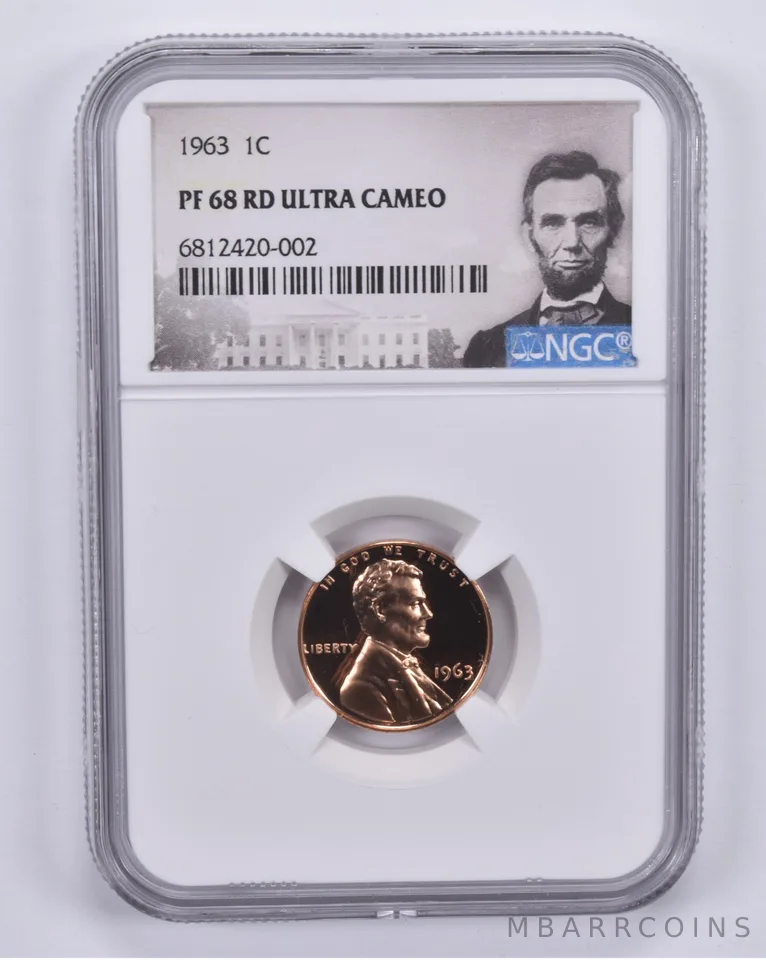 1963 Lincoln Memorial Cent PF68 RD UCAM NGC Special Label