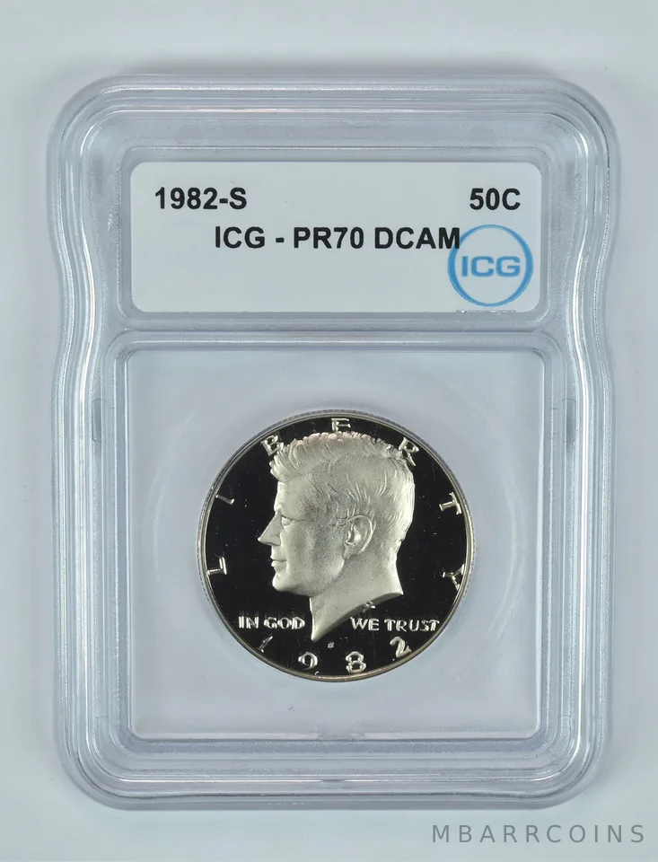 1982-S Kennedy Half Dollar PR70 DCAM ICG