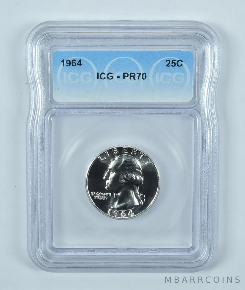 1964 Washington Quarter PR70 ICG