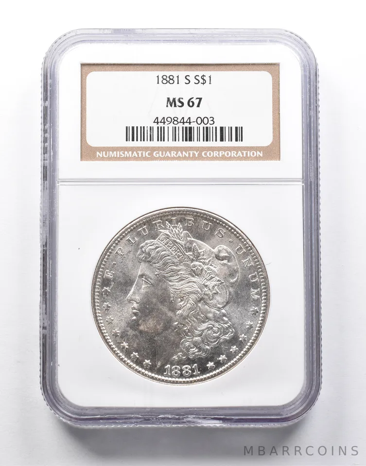 MS67 1881-S Morgan Silver Dollar NGC *0228