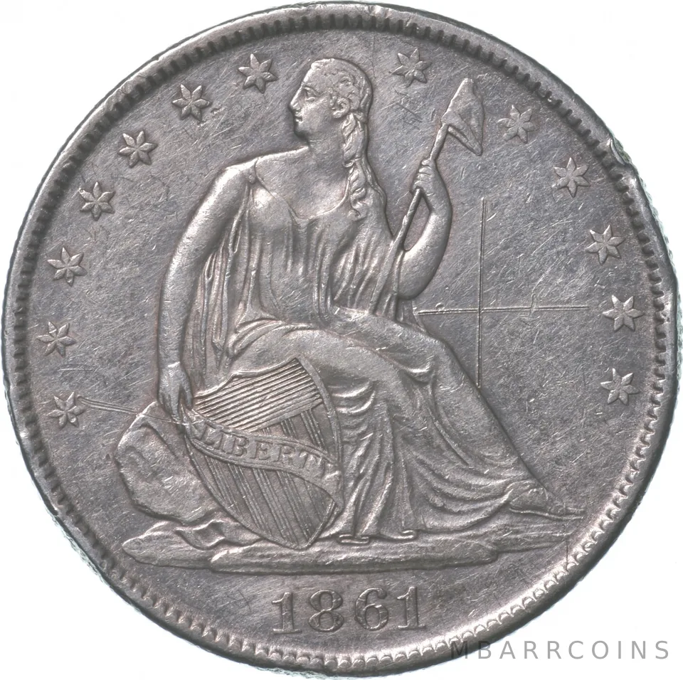 1861-O Seated Liberty Half Dollar *8314