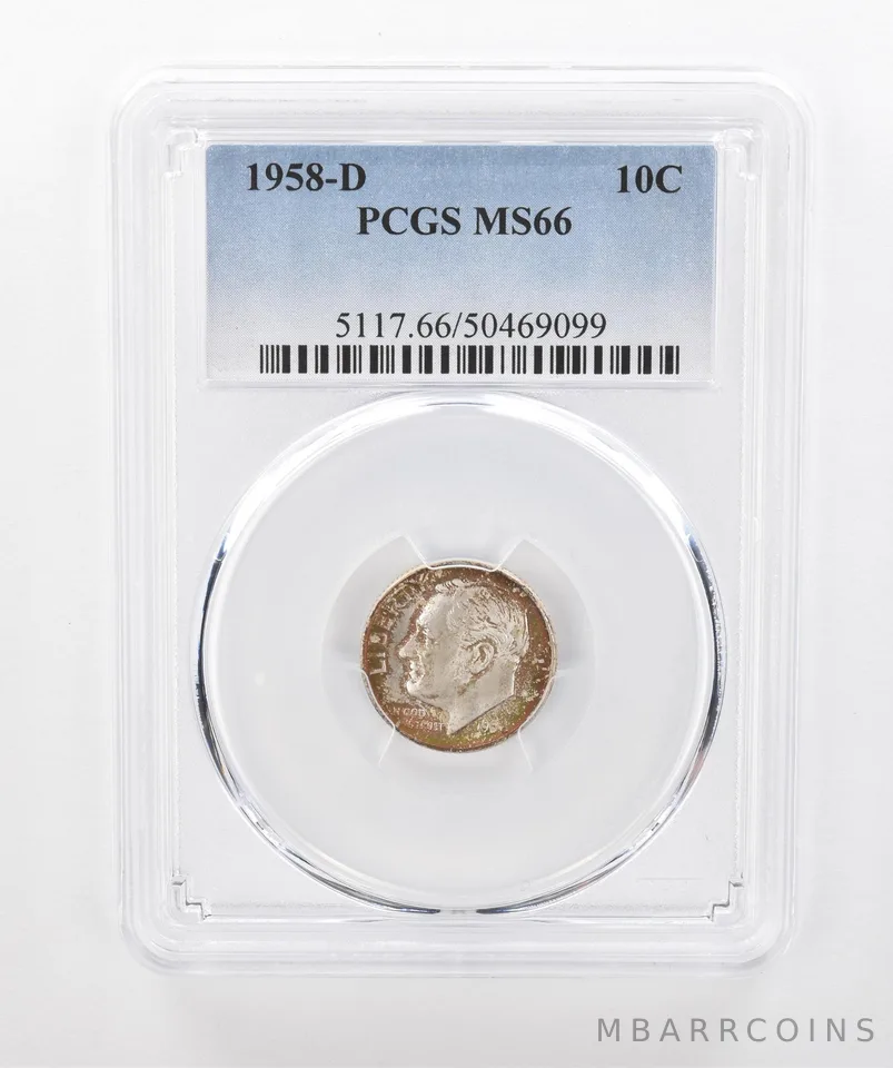 1958-D Roosevelt Dime MS66 PCGS Beautiful Tone a1426